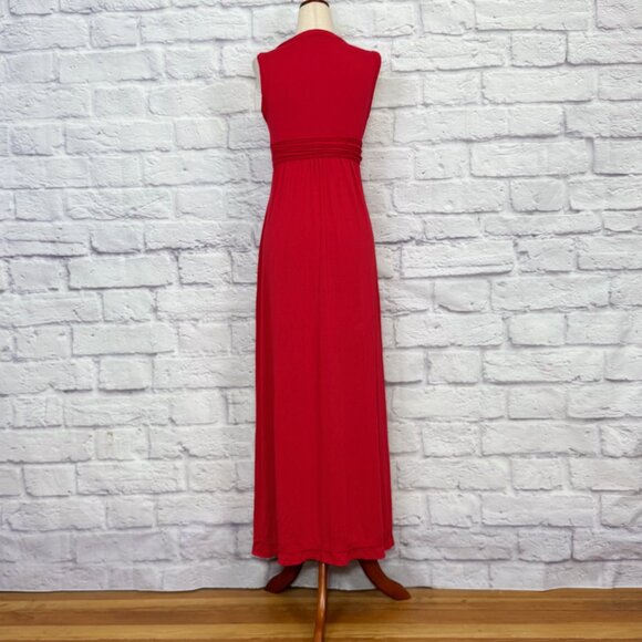 Max Studio Red Jersey Tiered Maxi Dress - Picture 2 of 6